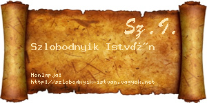 Szlobodnyik István névjegykártya